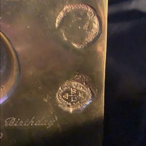 Stamped heavy brass candle stick